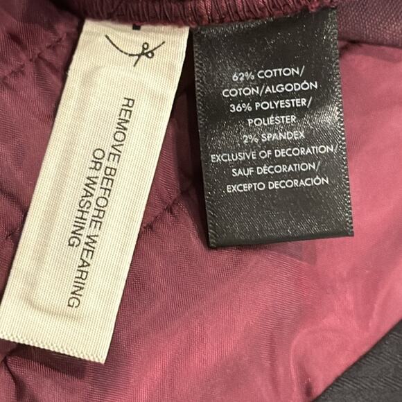 NWT Ann Taylor Women's Devin Fit Velvet Ankle Pant Wine Size 18 - Picture 8 of 11